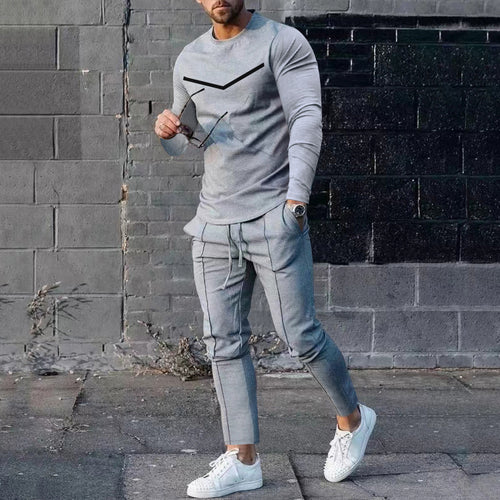 Herrer sporty fritidssæt med højfunktionsoverdel og behagelige joggingbukser Stilla