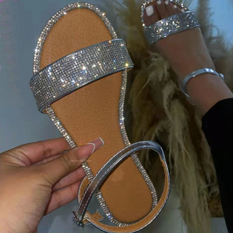 Damer Glitrende Sandaler med elegant remdesign og skridsikker sål Stilla