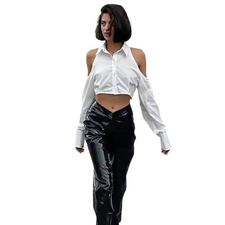 Dame Crop-bluse med off-shoulder design og elegant snit Stilla