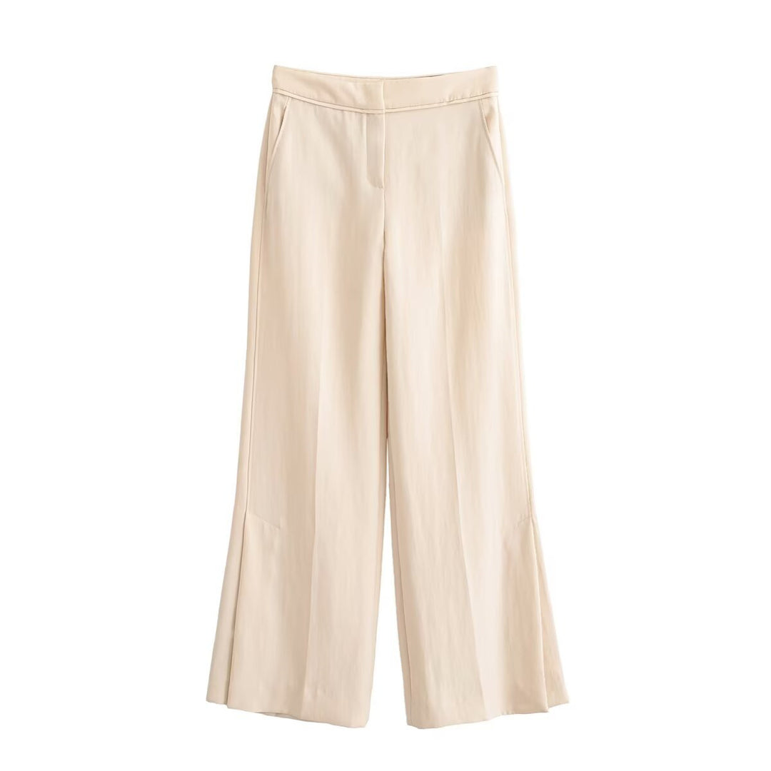 Dame bred palazzo-bukser med elegant snit Skovae