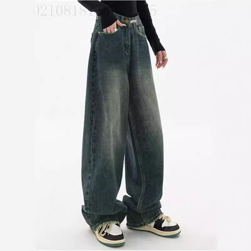 Dame brede højtaljede jeans Skovae