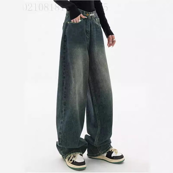 Dame brede højtaljede jeans Skovae