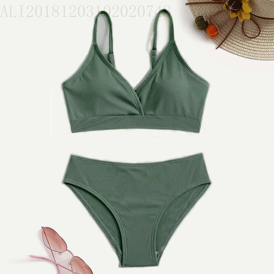 Damebikinier med elegant indpakningsdesign og justerbare stropper Stilla