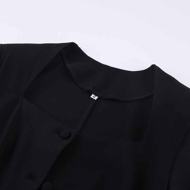 Dame Blazer-kjole med elegant snit og knapdetaljer Stilla