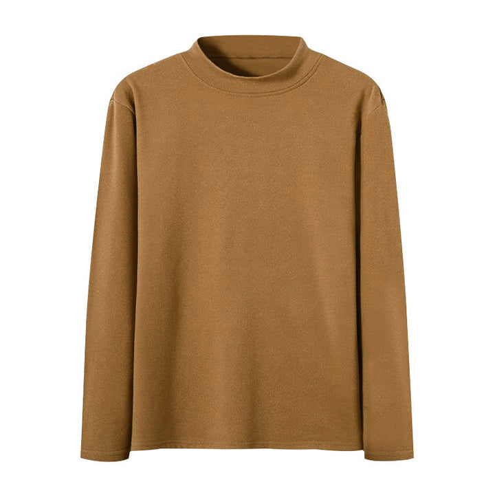 Herrer nan kropsnær finstrikket pullover med tæt rund halsudskæring Skovae
