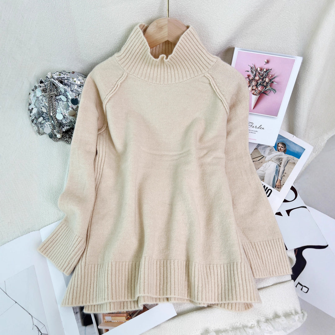 Kvinders moderigtige oversized sweater med struktureret ståkrave Stilla