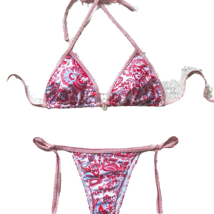 Dame Blomsterprint Trekant-Bikini-Sæt Stilla