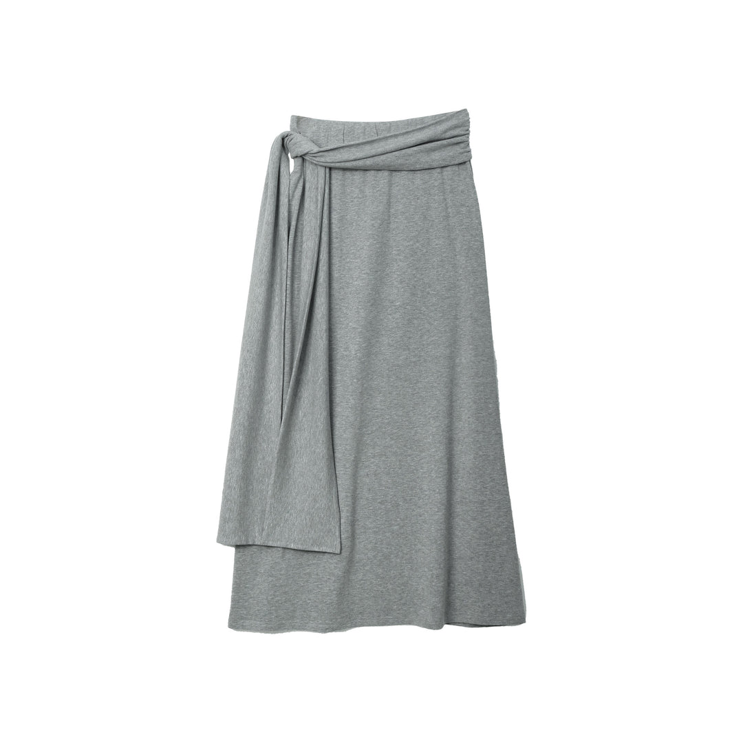 Dame langærmet bluse med elegant indpakningsdesign og stribemønster Stilla