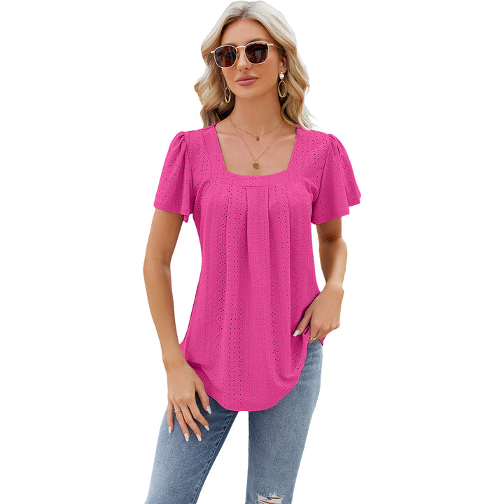 Damebluse med romantisk spidsmønster Stilla