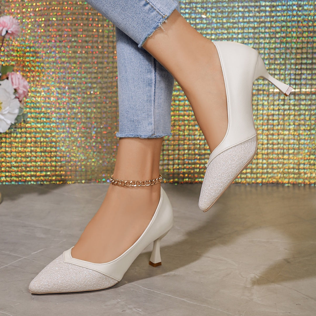 Dame elegante High-Heel Pumps med fint spids-Design Stilla