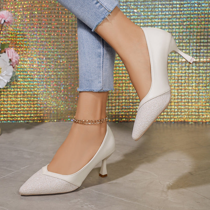 Dame elegante High-Heel Pumps med fint spids-Design Stilla