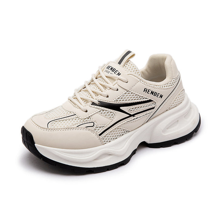 Dame Sporty Sneakers med åndbar mesh-overflade og stødabsorberende sål Stilla