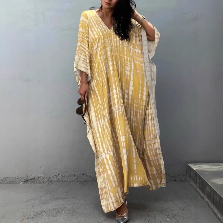 Dame kaftan med nutidigt mønster og luftig snit Stilla
