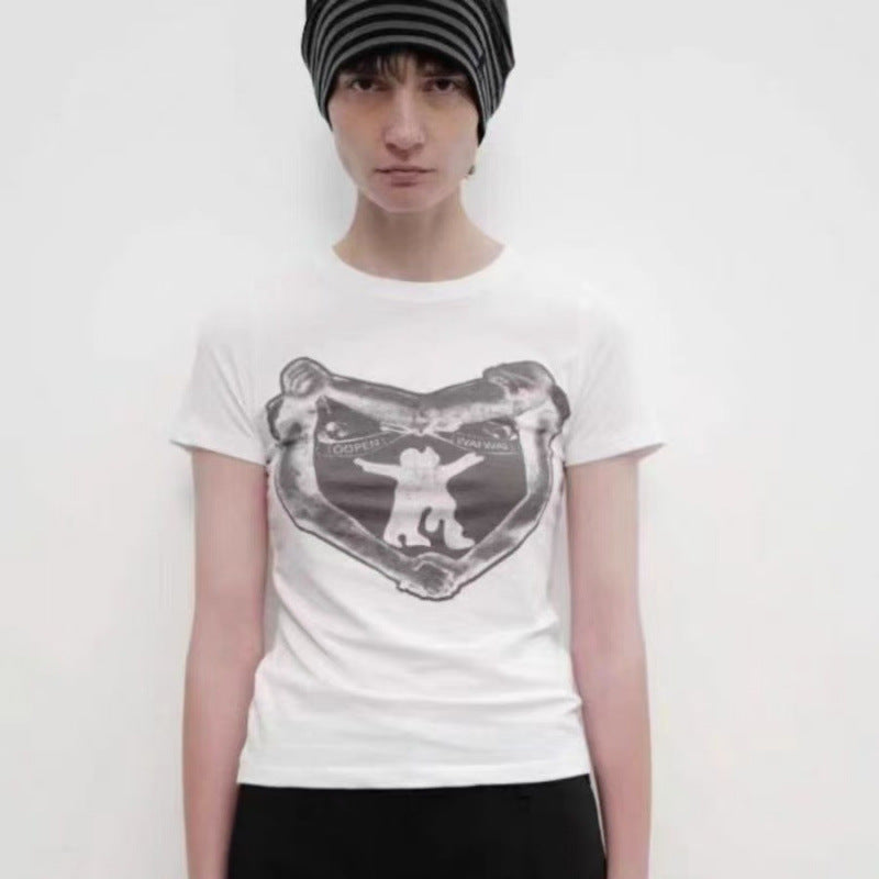 Dame Grafisktryk Kortærmet T-shirt Stilla