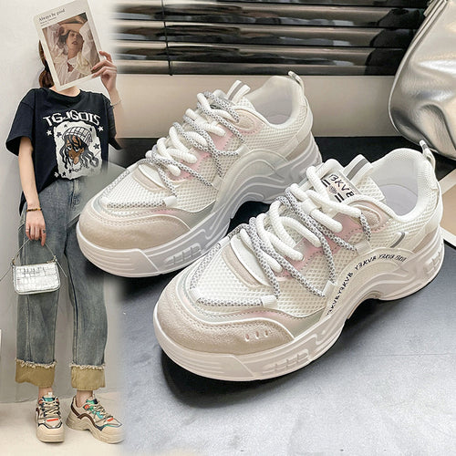 Dame mode Sneakers med åndbart mesh-overdel og støddæmpende sålprofil Stilla