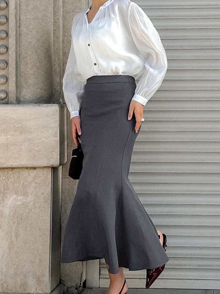 Dame Nederdel med elegant flamme silhuet Stilla