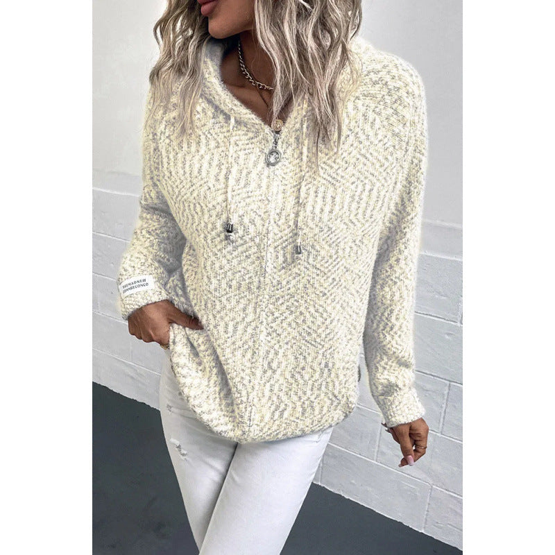 Femme Cozy Boucle Strik Hoodie Stilla