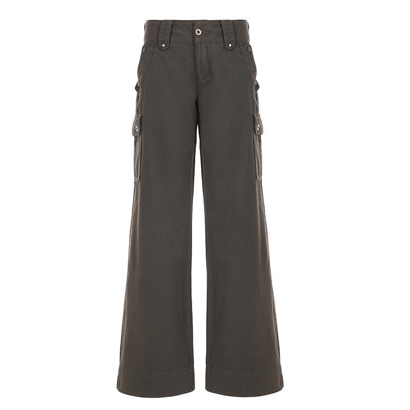 Damen Cargo-Hose im lässigen Stil mit praktischen Seitentaschen und weitem Bein Skovae