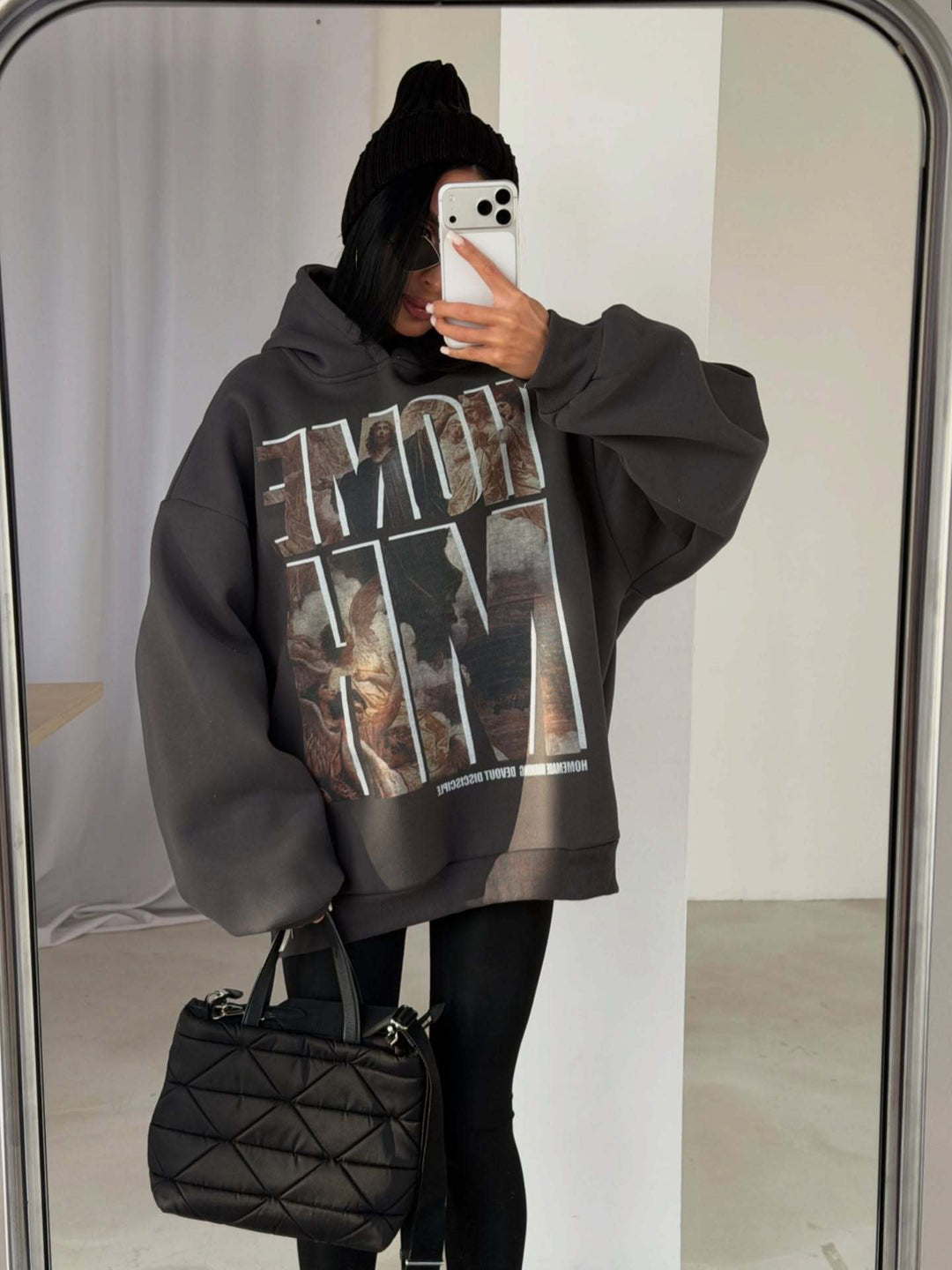 Kvinders oversized hoodie med fremtrædende grafisk print Stilla