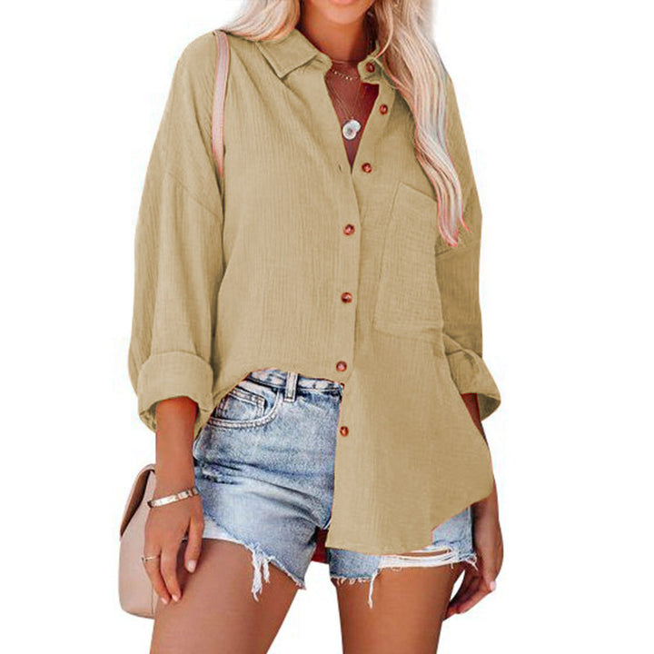 Dame casual skjortebluse med afslappet pasform og moderne knapdetaljer Stilla