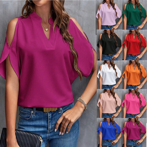 Dame Elegant Kold-Skulder Bluse Stilla
