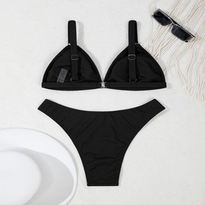 Kvinder Triangle Cut Hardware Accent Bikini Sæt Stilla