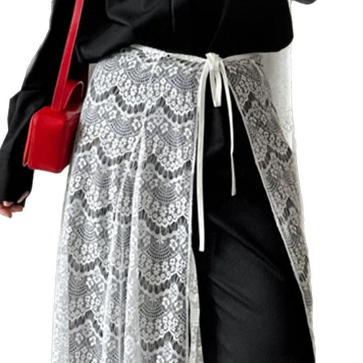 Dame blonde nederdel med elegant overlapping drapering Stilla