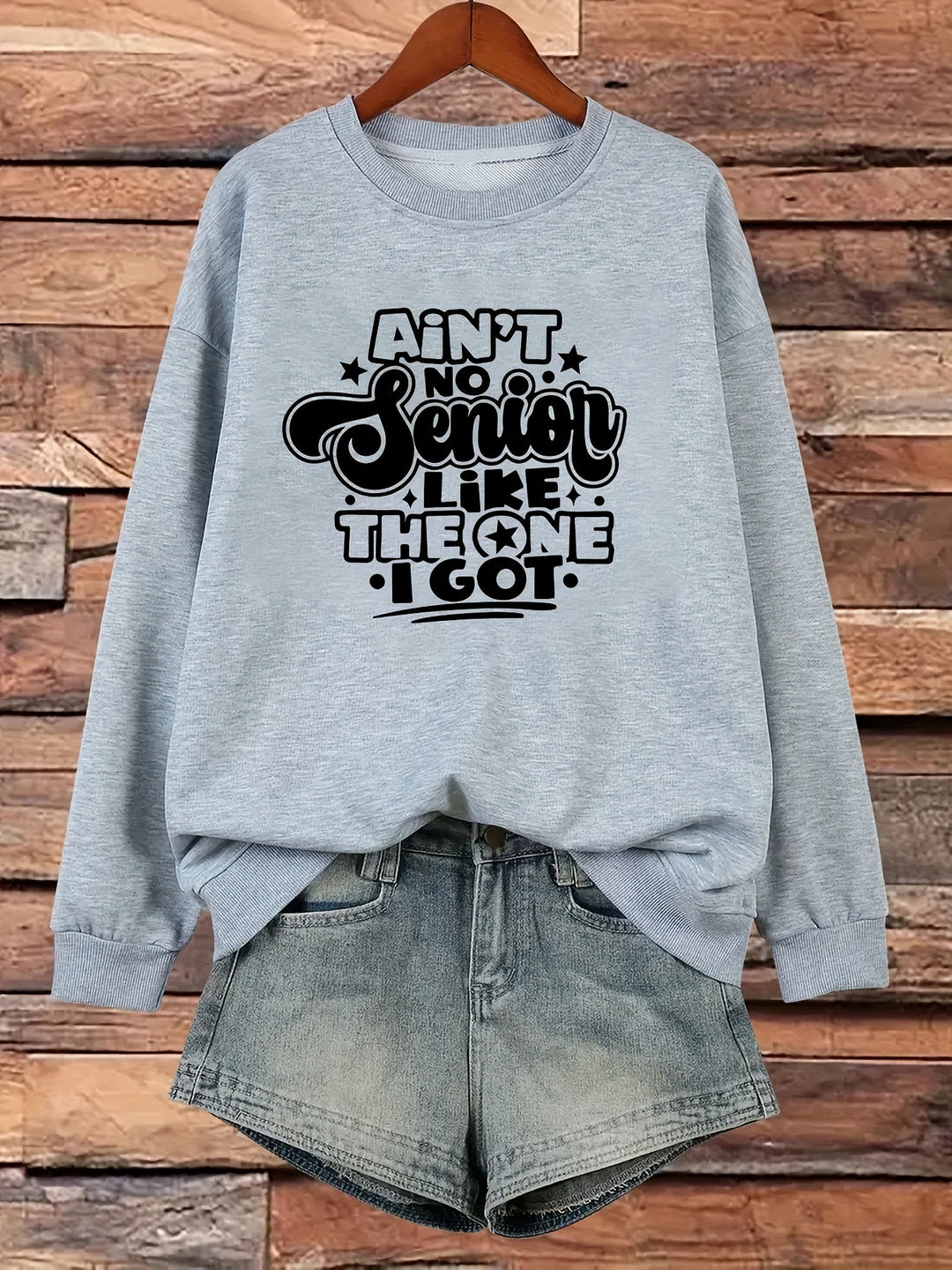 Kvinders sweatshirts med afslappet slogan-design Stilla