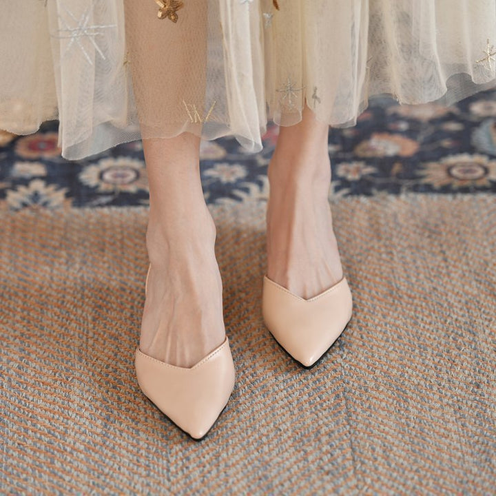 Dame elegante Slingback Pumps med spids tåområde Stilla