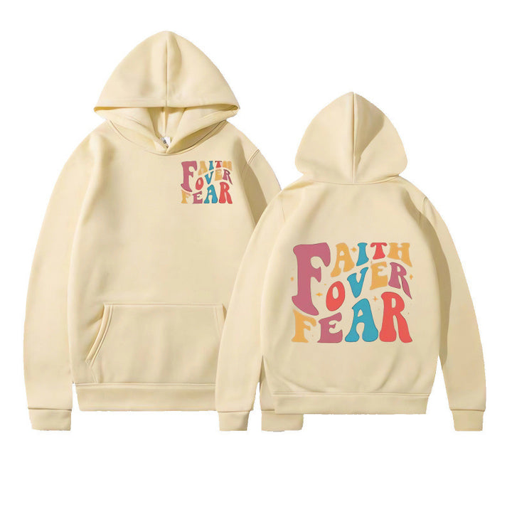 Kvinder hoodie med kreativ tekst og blødt indre fleece Skovae