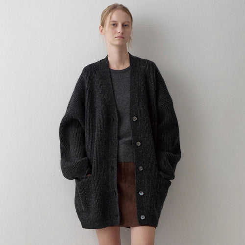 Dame chunky strik cardigan med oversized ærmer Stilla
