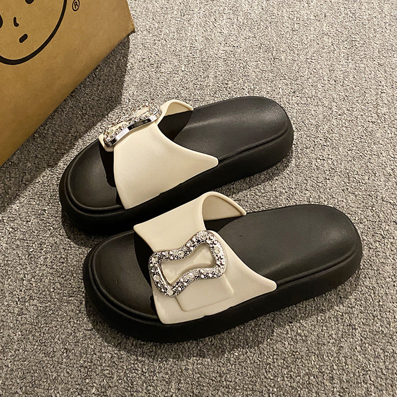 Dame Glamourøse Wellness-Slipper med glitrende detaljer Stilla