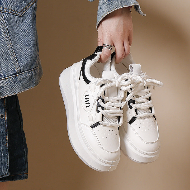 Dame sneakers med tykk platform og åndbart overmateriale Stilla