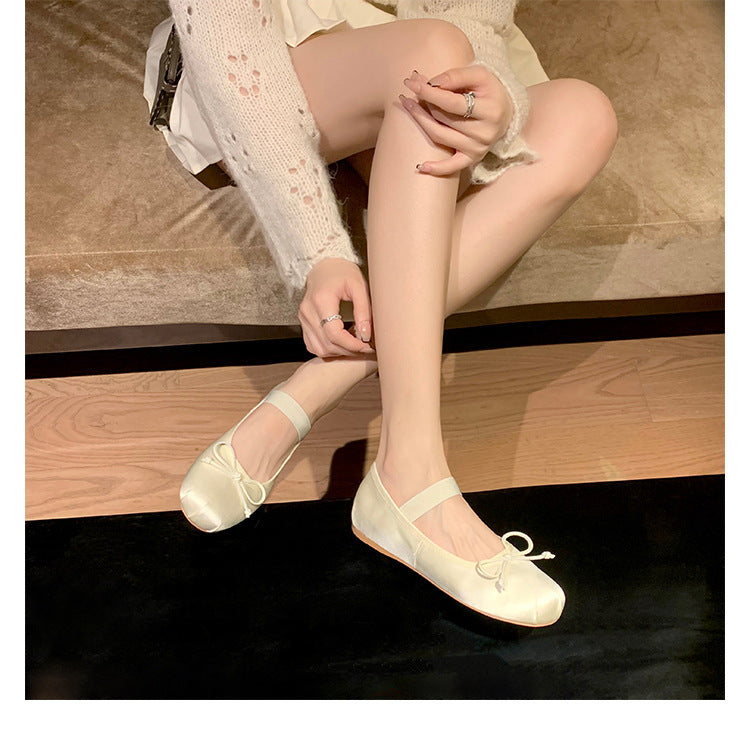 Dame elegante ballerina-flats med sløjfedetalje Stilla