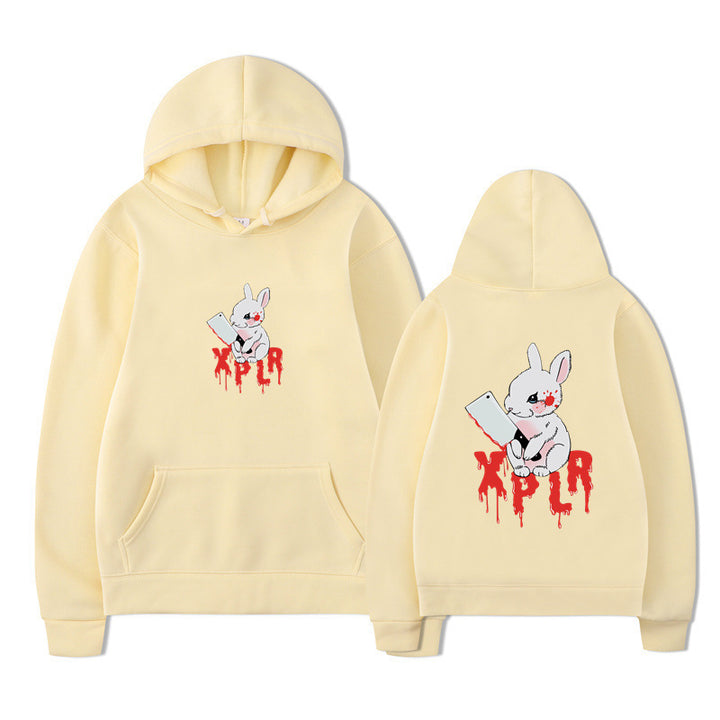 Kvinders hoodie med iøjnefaldende tegneserjemotiv og behagelig pasform Skovae