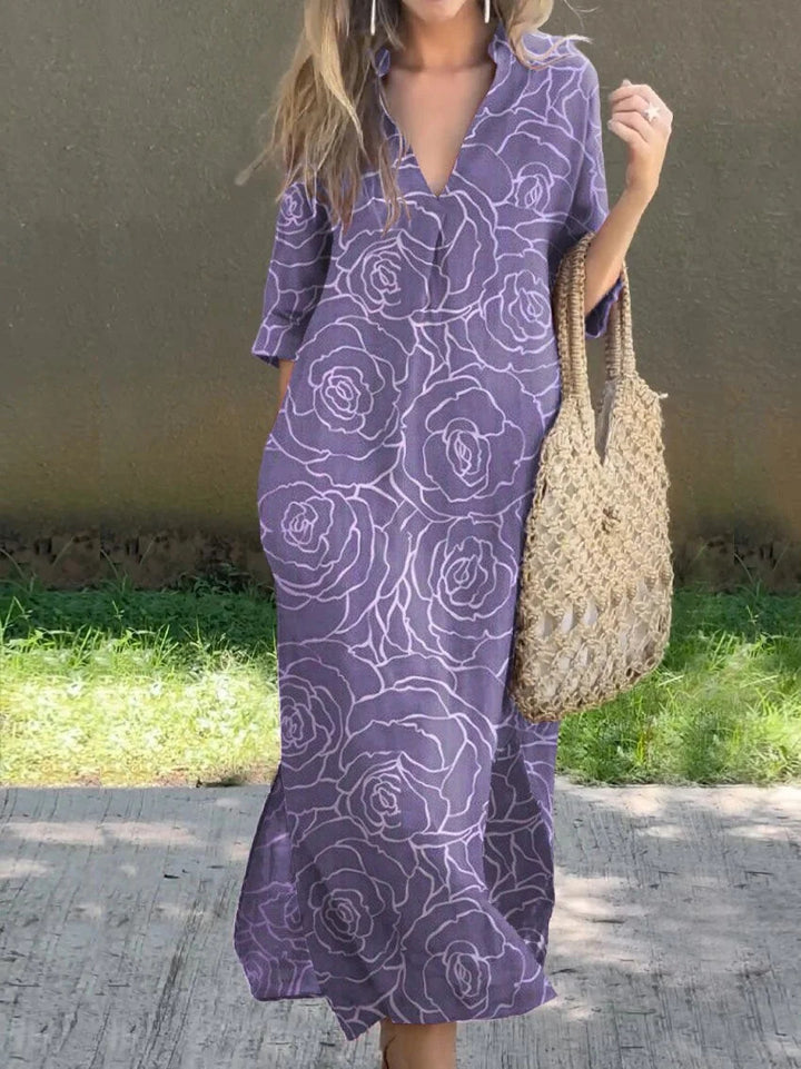 Dame Lang Tunika med blomsterprint Stilla