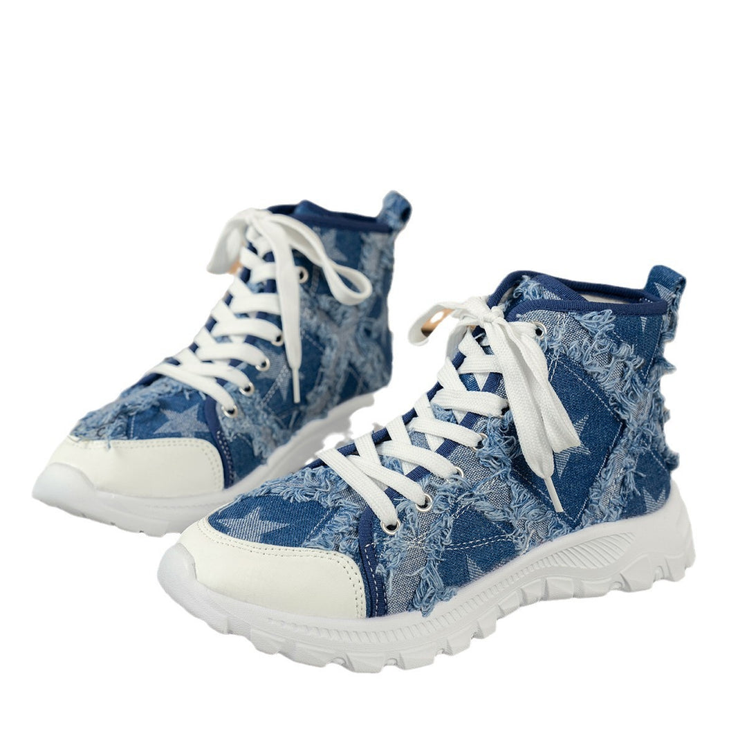 Dame sneakers med moderigtigt stjernemønster og højkvalitets overmateriale Stilla