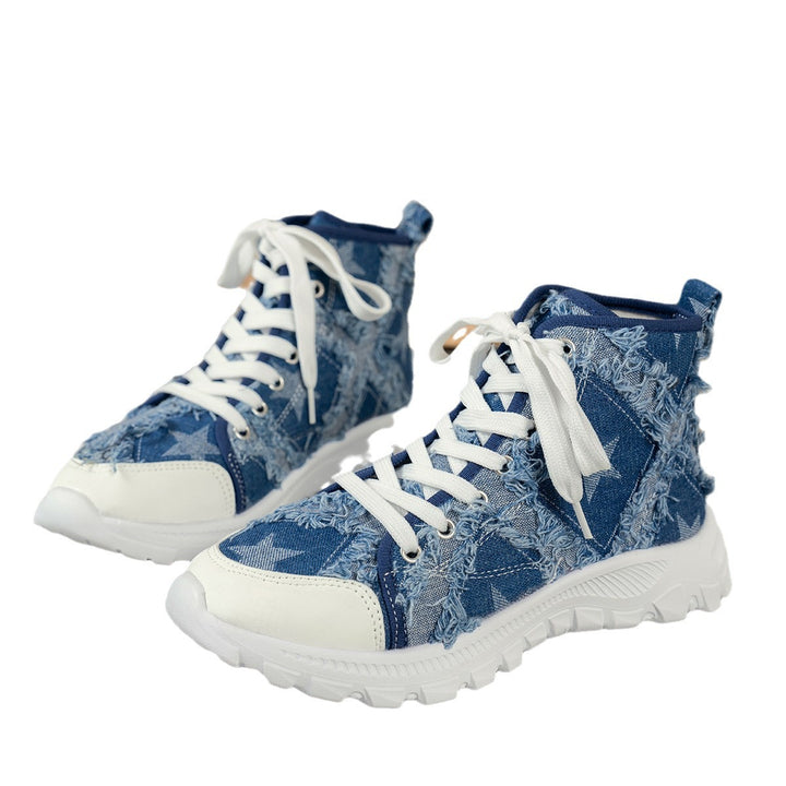 Dame sneakers med moderigtigt stjernemønster og højkvalitets overmateriale Stilla