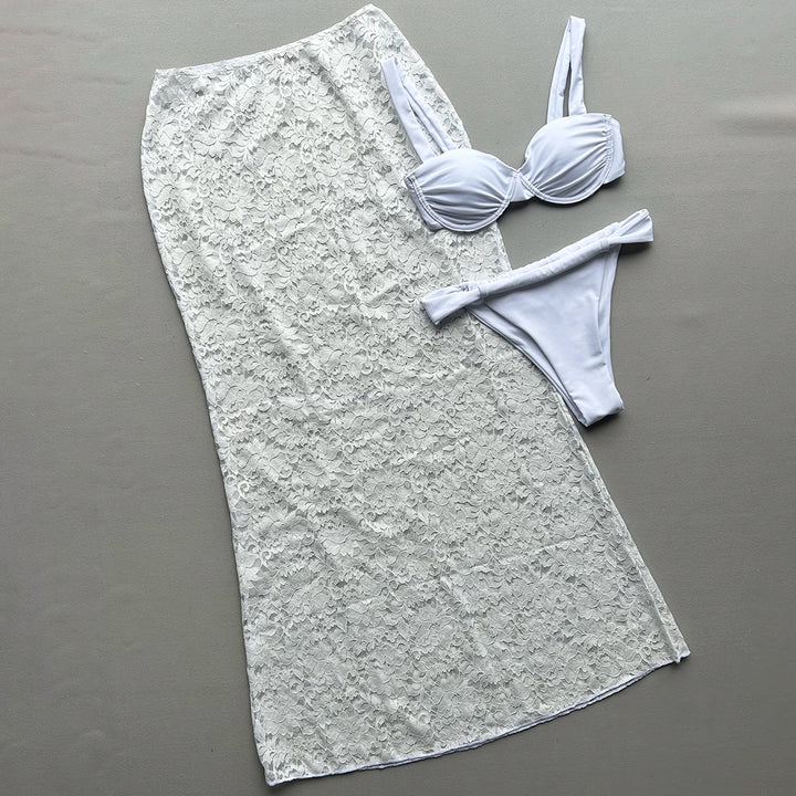 Dame Bikinimix med elegant spidss Maxiskirt Stilla