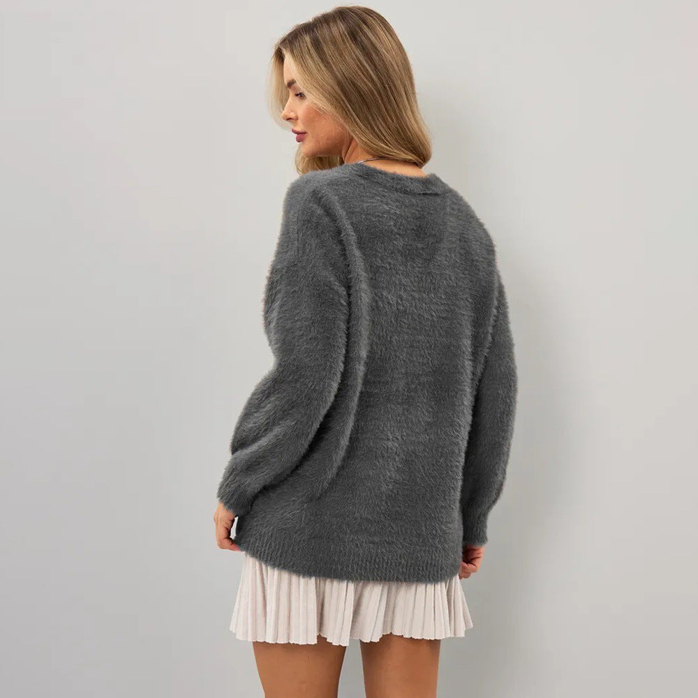 Kvinders hyggelige cardigan med asymmetrisk snit og knaplukning Stilla