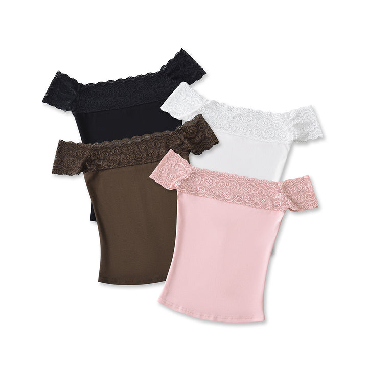 Dame Spids-Bustier med Off-Shoulder Design og figursyet Snit Stilla