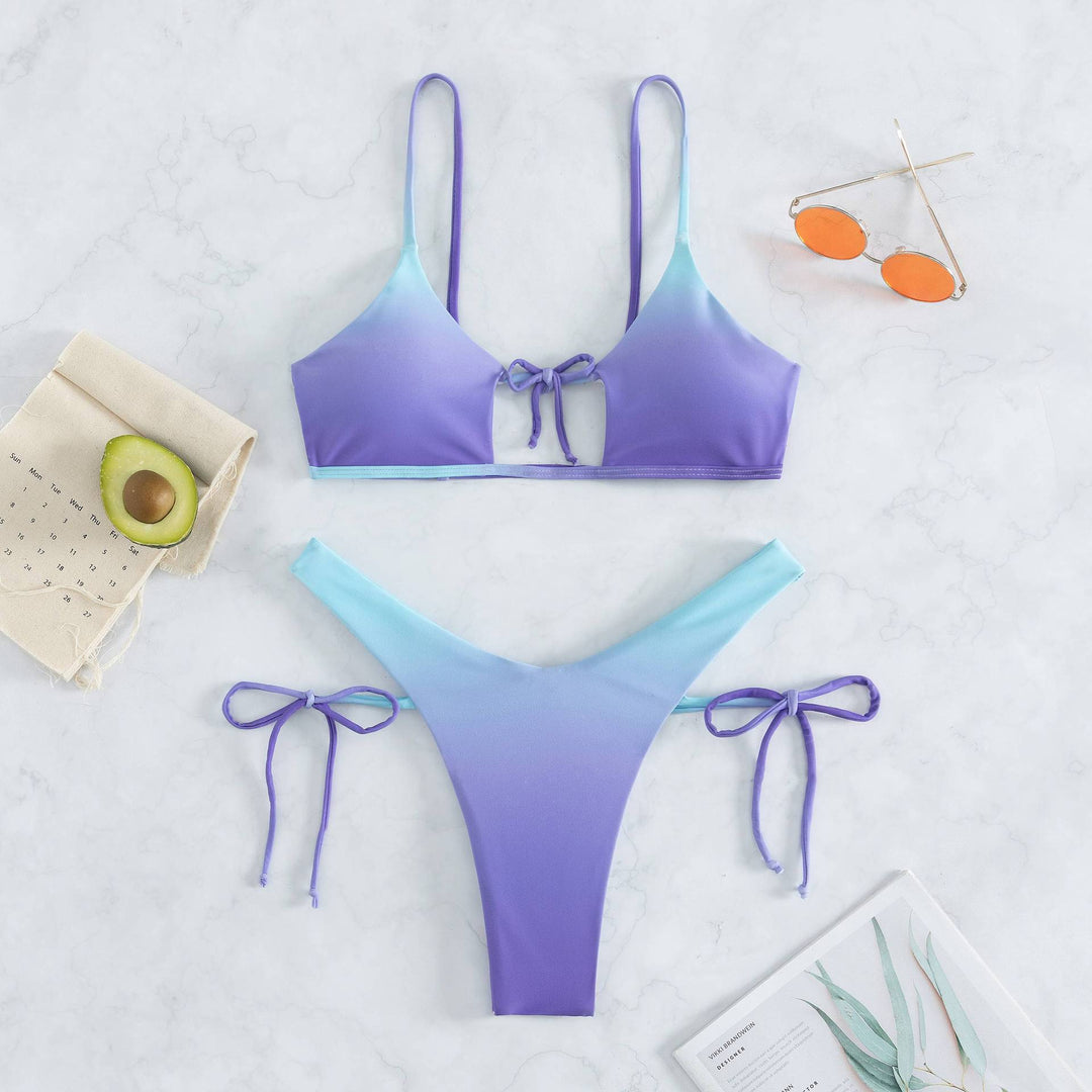 Damer Trekant-Bikini med justerbare stropper og høj benudskæring Stilla