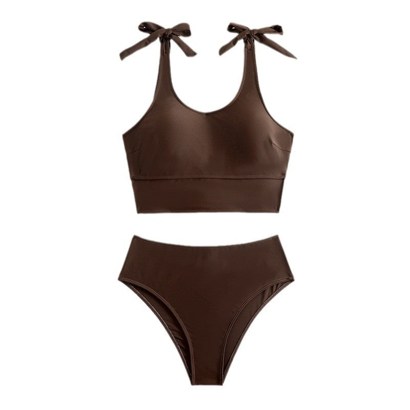 Dame Højskåret Bikini Sæt med justerbare Bindebånd Stilla
