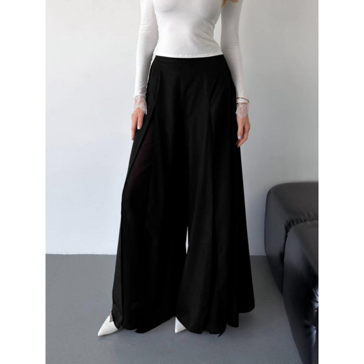 Dame Elegant lang Bukser med sidelange Slids og flydende Snit Skovae