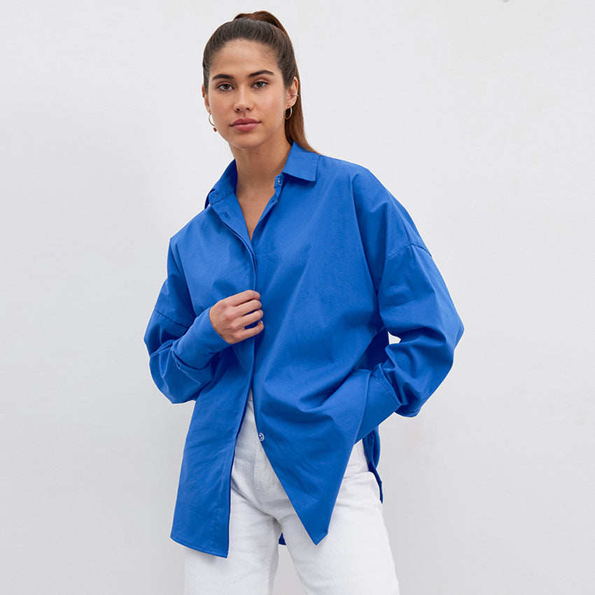 Dame Oversized Skjorte med afslappet snit og moderne detaljer Stilla