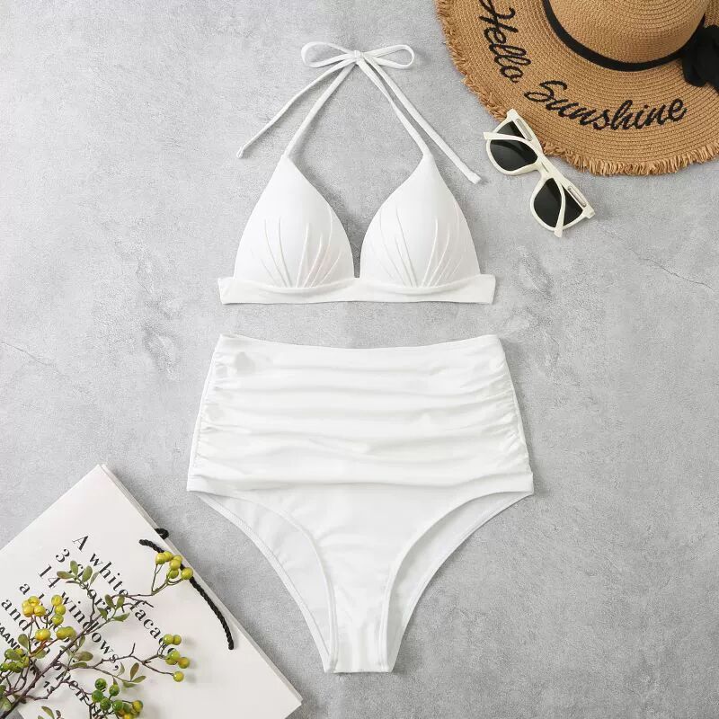 Dame Højtaljede Rib-Bikini-Sæt Stilla