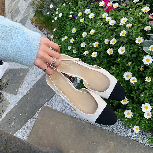 Dame Sling-sko med elegante kontrastdetaljer og komfortabel sål Stilla