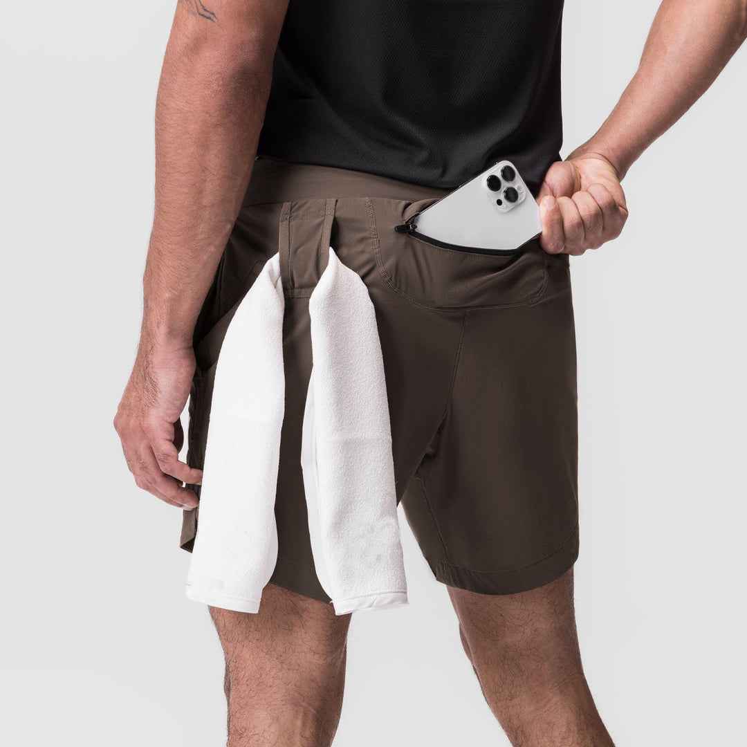 Herre multifunktionelle sportshorts med praktisk lomme-design Stilla