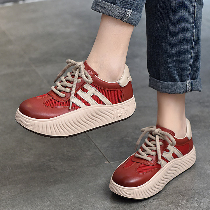 Dame Sneakers med åndbart mesh-overmateriale og støddæmpende platformssål Stilla