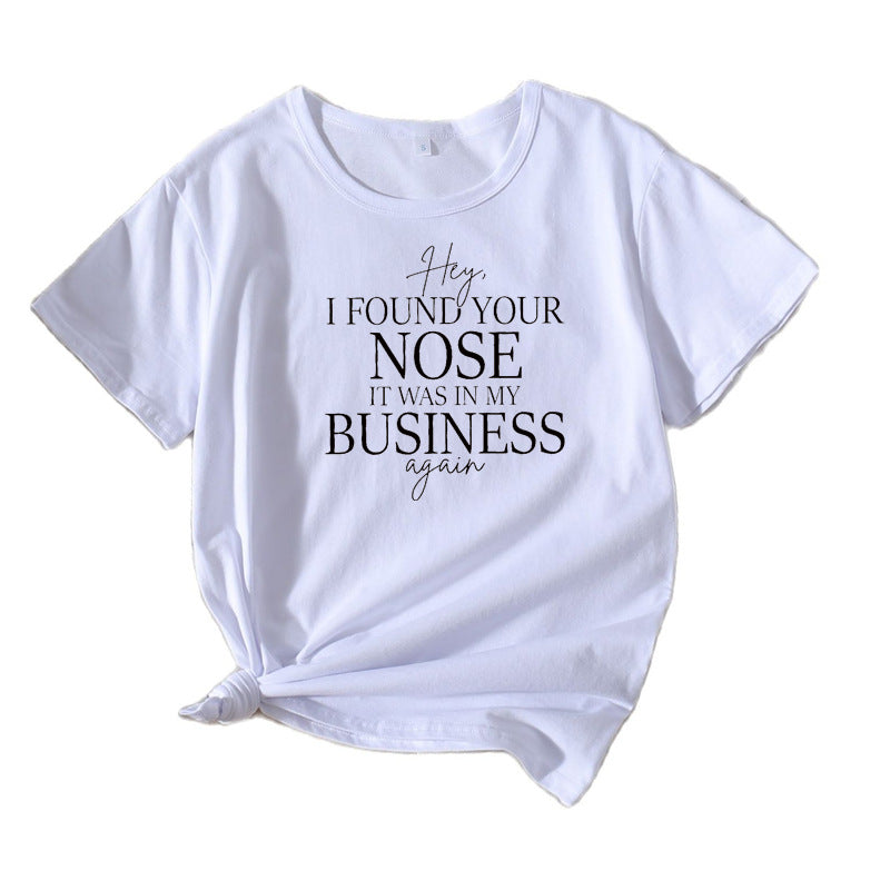 Kvinder Humoristisk Fritid Bomulds T-shirt Stilla